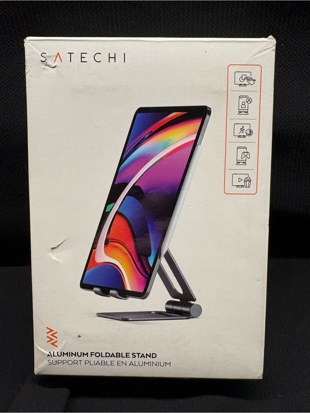 Satechi ST-AFSM Aluminum Foldable Tablet Phone Stand New Open Box